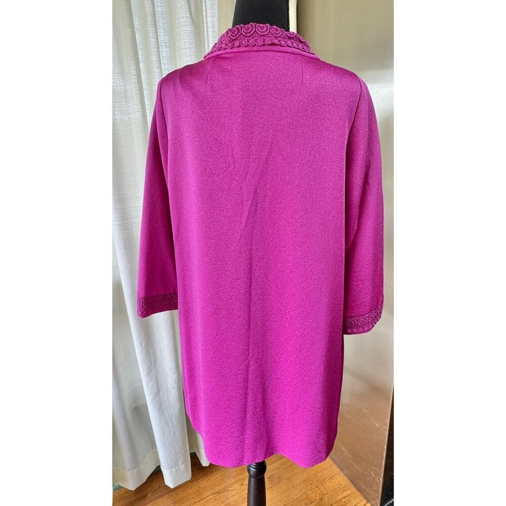 Vintage 1960s two-pieces set, magenta sleeveless dress & matching jacket - Picture 4 of 10